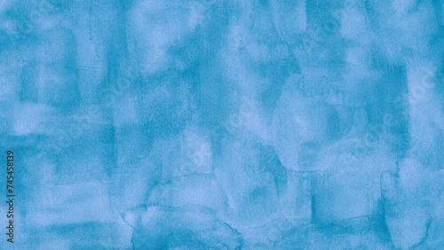 Blue watercolor handmade abstract texture background as a template, page, website page or web banner