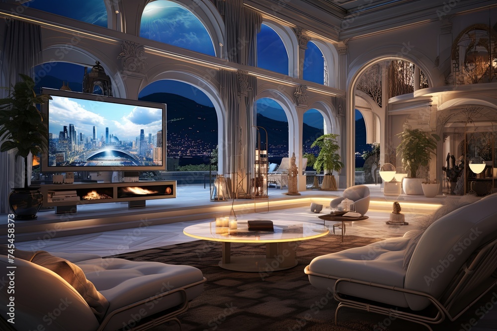 Luxurious AR Lounges in Villa-Style Augmented Reality Entertainment Centers