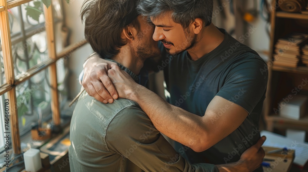two men showing their love two men showing their love