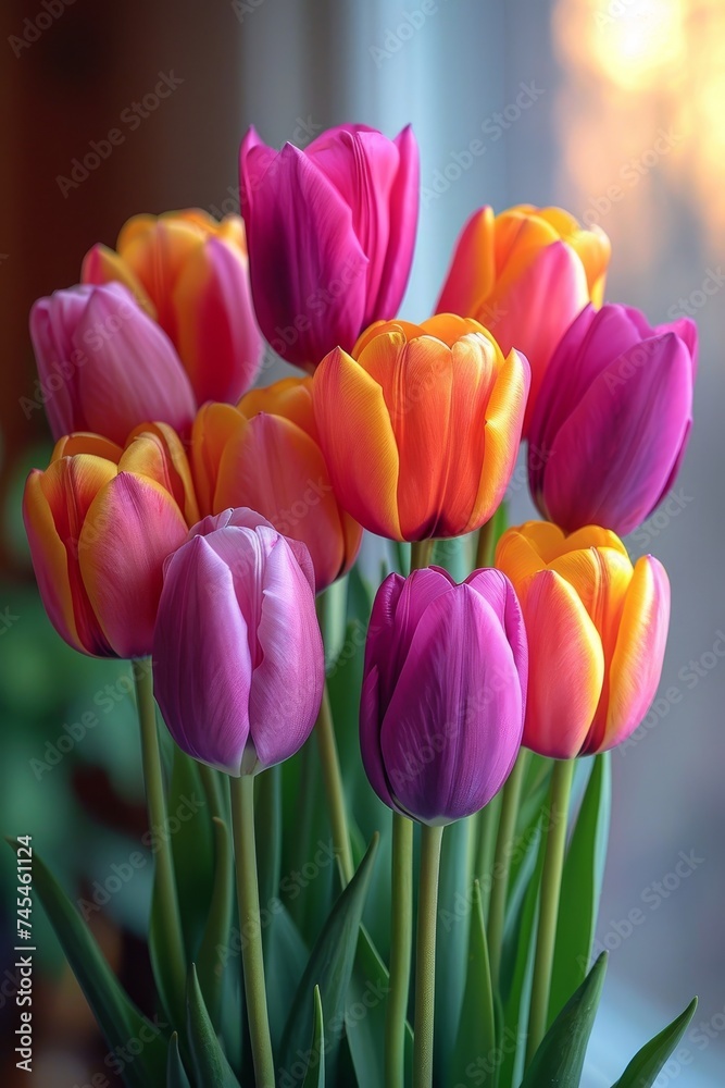 Fototapeta premium flowers in full bloom, creating a captivating and joyful display