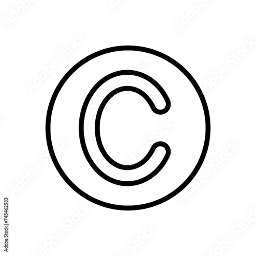 Copyright icon vector. copyright symbols