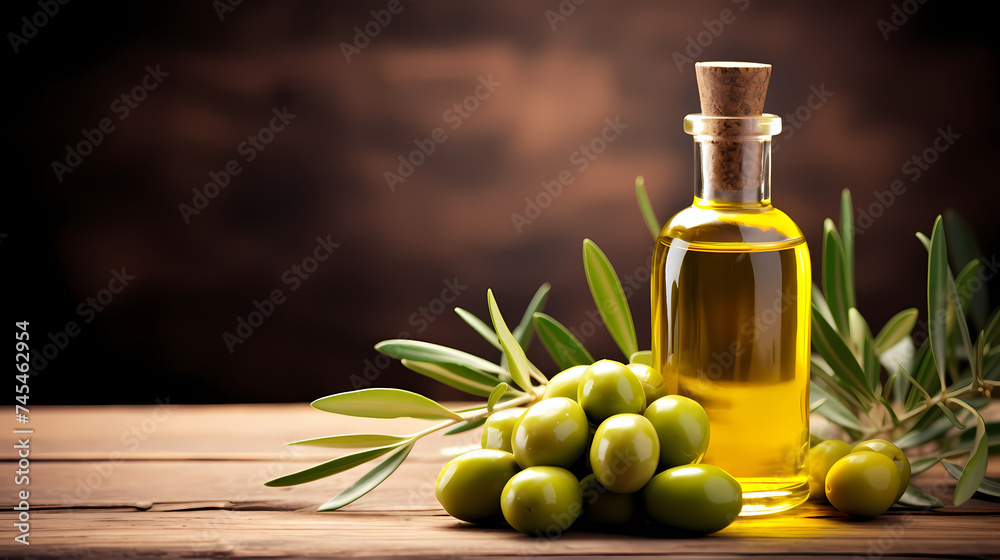 Fresh olive oil, olives background Fresh olive oil, olives background
