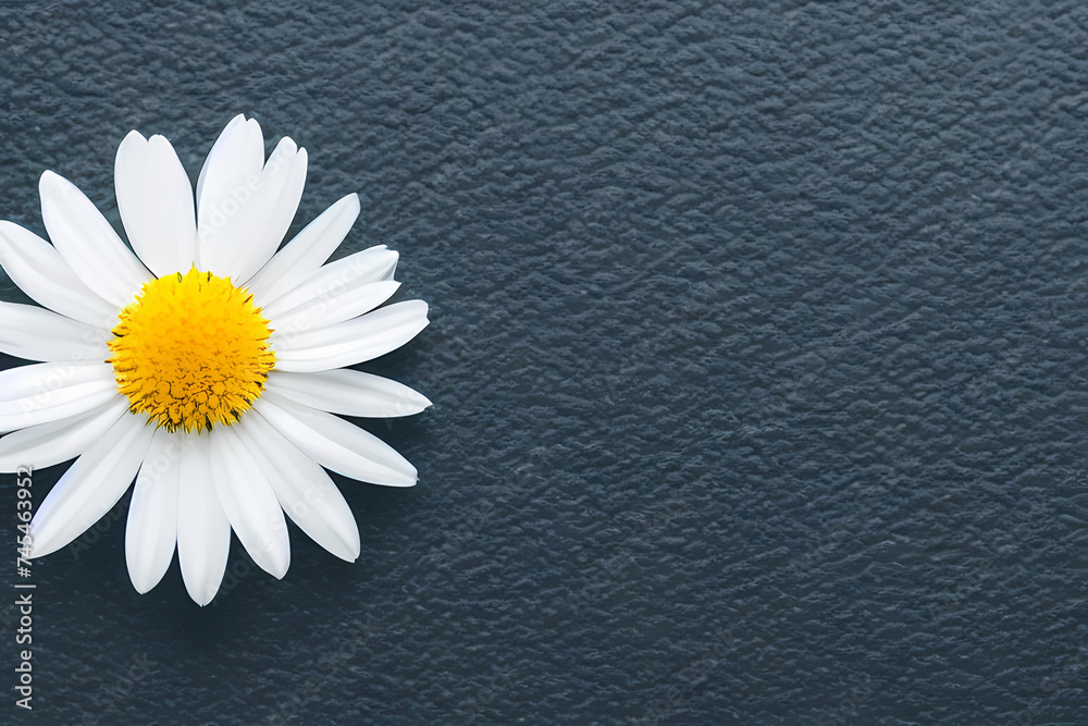 Obraz premium daisy on black, generative ai