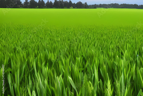 green wheat field, generative ai