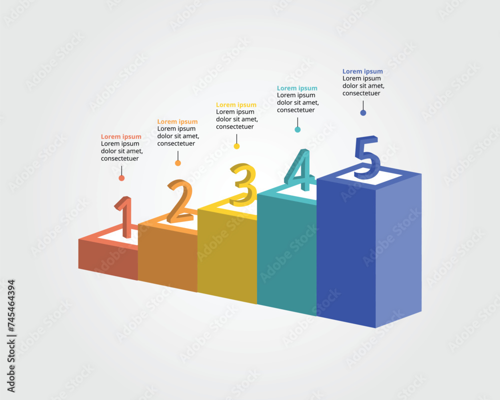 Graph template number for infographic for presentation for 5 element Graph template number for infographic for presentation for 5 element