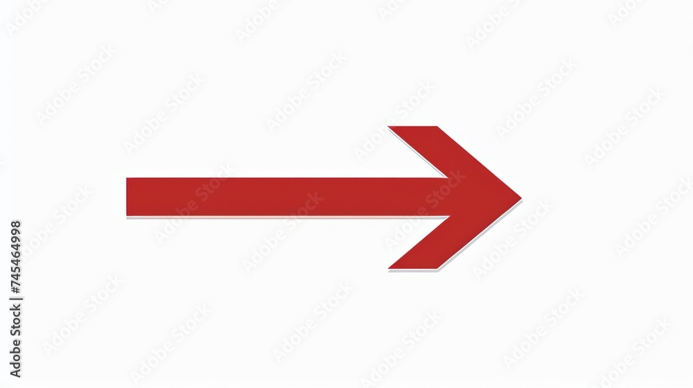 Red Arrow: Minimalistic Vector Symbol Red Arrow: Minimalistic Vector Symbol