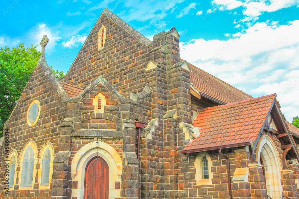 Facade Of Historic St Georges Anglican Church In Knysna On The Garden
