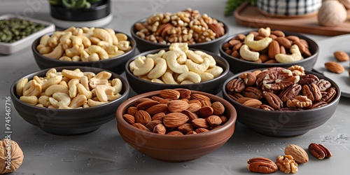 mixed nuts on ceramic bowl