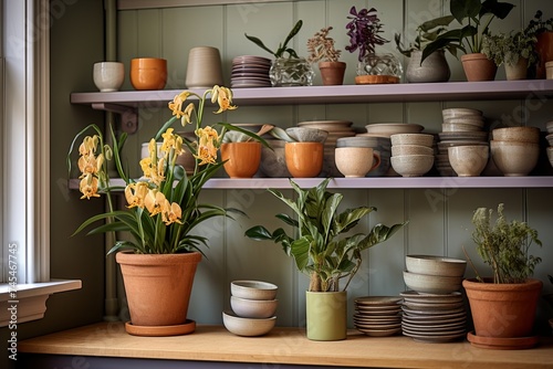 Plant-Based Cleaning in Nordic Eco-Kitchen: Pastel Pots & Sustainable Living Ideas
