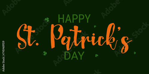 Composition for St. Patricks Day poster template. Concept holiday. For invitation greeting card social media post or flyer. Vector illustration.