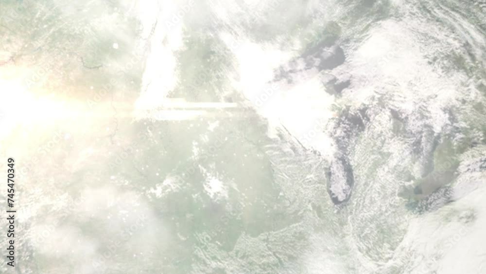 Earth zoom in from space and focus on Hastings, Minnesota, USA. 3D Animation. Satellite view. Background for travel intro. Images from NASA Earth zoom in from space and focus on Hastings, Minnesota, USA. 3D Animation. Satellite view. Background for travel intro. Images from NASA