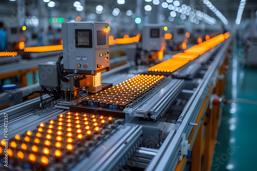 Orange LEDs Production in an Automated Factory