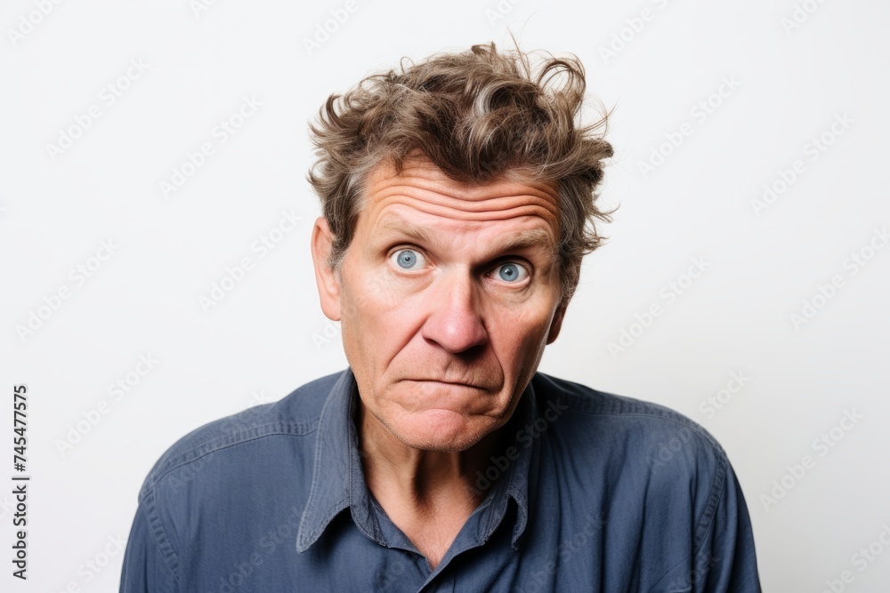 Portrait of a senior man with funny expression on his face. Portrait of a senior man with funny expression on his face.