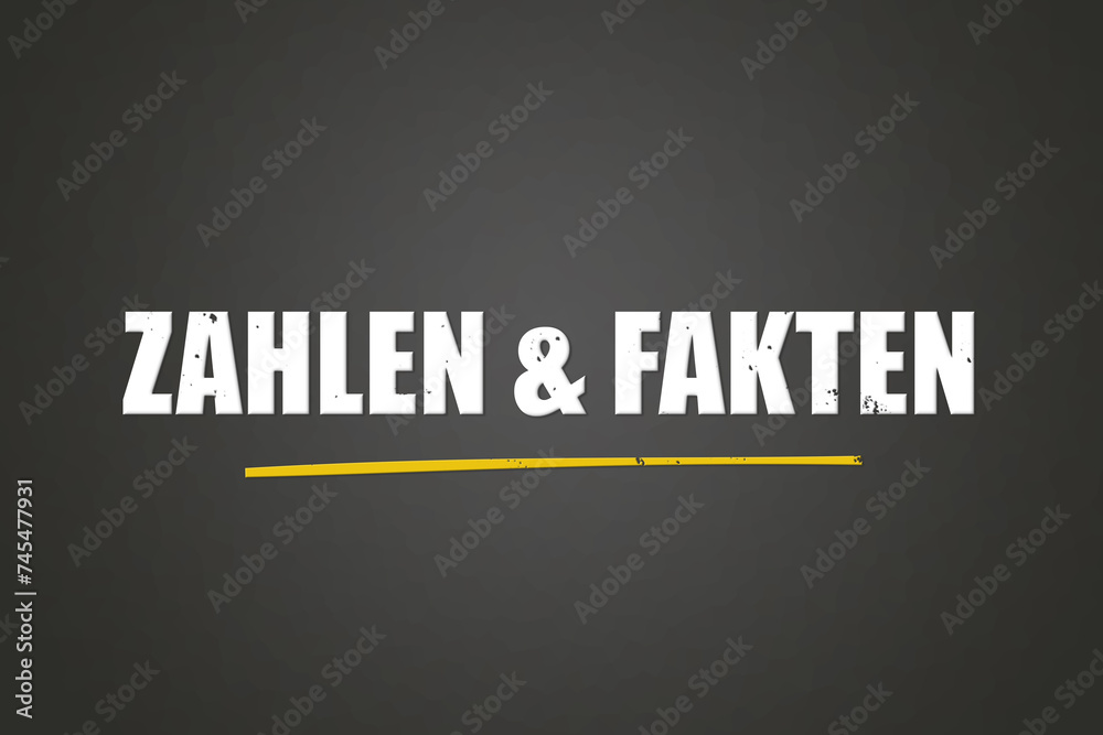 Zahlen und Fakten. Eine schwarze Tafel mit weissem Text. Illustration mit Grunge Textstil. Zahlen und Fakten. Eine schwarze Tafel mit weissem Text. Illustration mit Grunge Textstil.