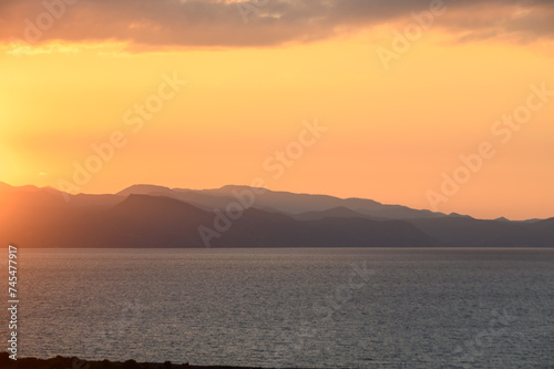 view of the mountains and sunset of the Mediterranean Sea in Cyprus 2