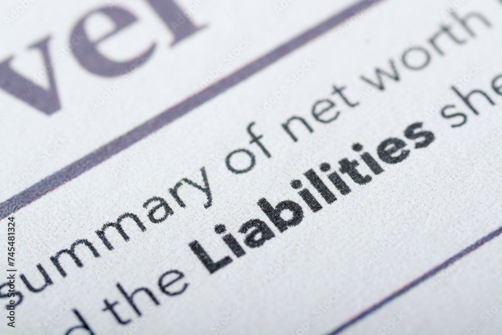 Liabilities are financial obligations or debts that a person or entity owes to others Liabilities are financial obligations or debts that a person or entity owes to others