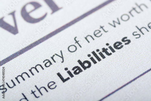 Liabilities are financial obligations or debts that a person or entity owes to others