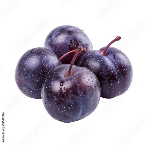 AI Generated Image: Black Plum with Transparent Background