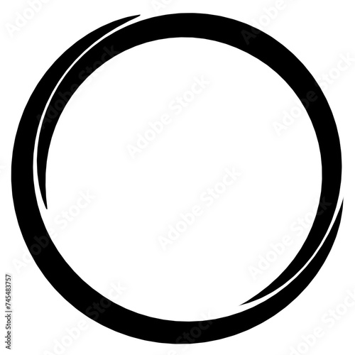 Black circle frame