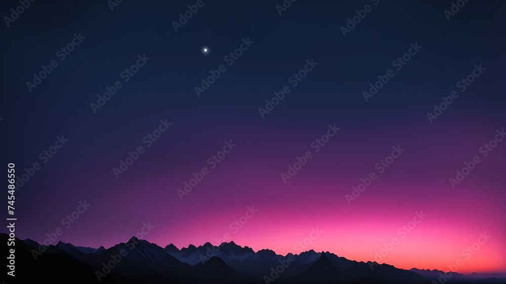 Retro sky landscape, beautiful mountain landscape, purple neon sunrise, blue, background, wallpaper Retro sky landscape, beautiful mountain landscape, purple neon sunrise, blue, background, wallpaper