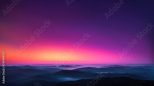 Retro sky landscape, beautiful mountain landscape, purple neon sunrise, blue, background, wallpaper