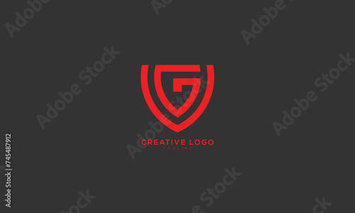 VG GV Abstract initial monogram letter alphabet logo design