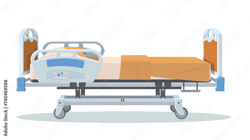 hospital bed vector on white background Stock Illustration | Adobe Stock