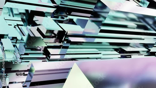 3d abstract art rendering of 3d background video animation with surrealistic motion in motion with Loop geometry subdivision. Resolution 4K (4096x2304)