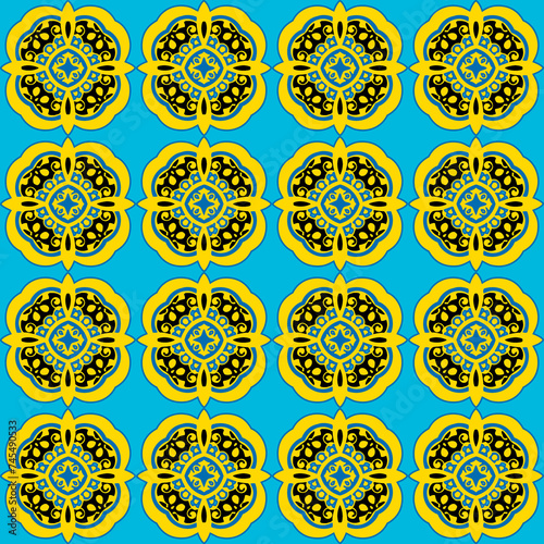 Bunte Musterdesigns für Kleidungen, Tuchformen und diverse andere Dekorationen