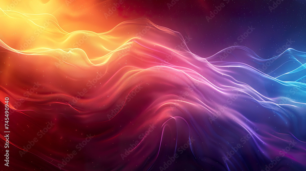 Ethereal waves of color reminiscent of a cosmic nebula background. 