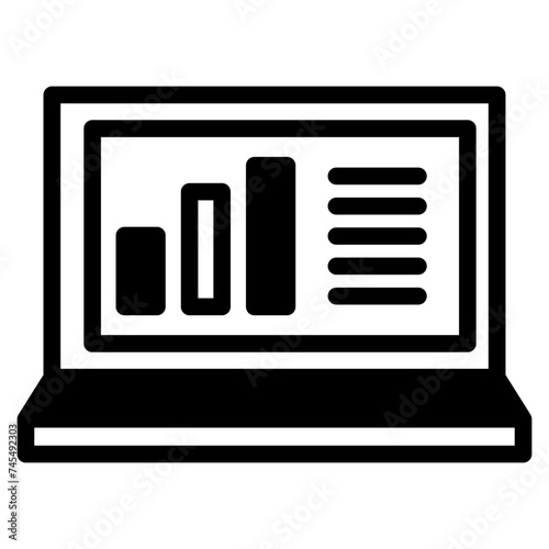 Analysis and statics icon. Graph, chart, analytics, growth icon vector