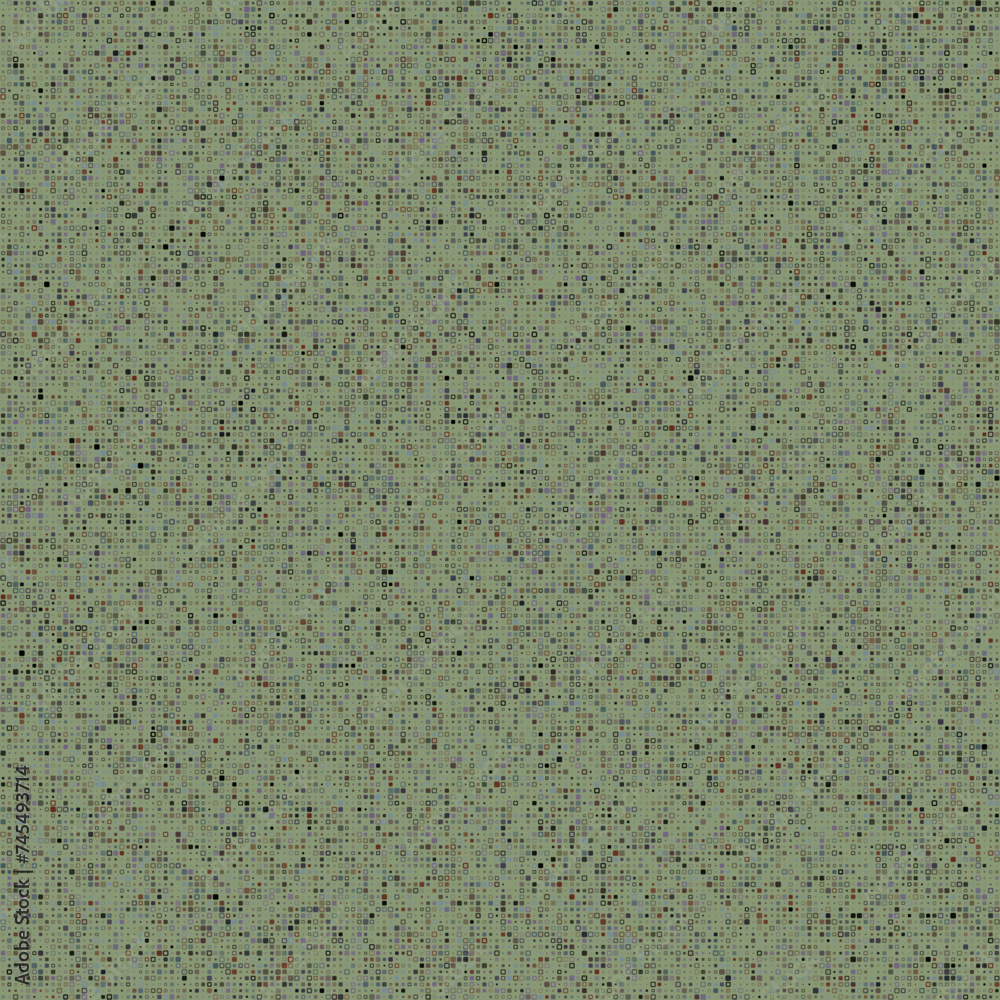 Fototapeta premium Geometric shapes composition. Various style rounded squares in multiple colors. Earthy green and brown tones on background. Decent vector illustration.