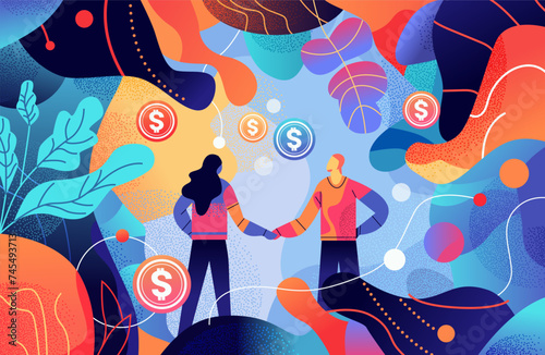 businesspeople shaking hands business deal agreement financial banking wealth fintech business investment money global payment