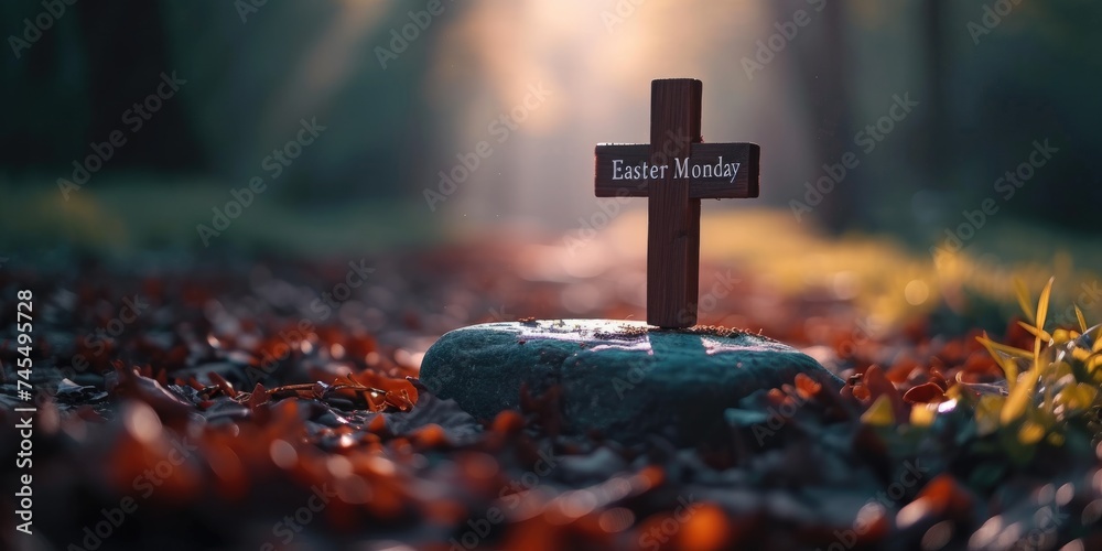 Easter monday with jesus christ: celebrating faith, renewal, and joy in the risen Savior's love, a day of Christian worship, tradition, and festive spirituality for family and believers alike.
