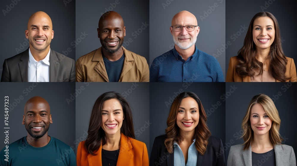 A online meeting, Multicultural Faces Photo Collage. Portrait And Avatar Headshots, A online meeting, Multicultural Faces Photo Collage. Portrait And Avatar Headshots,