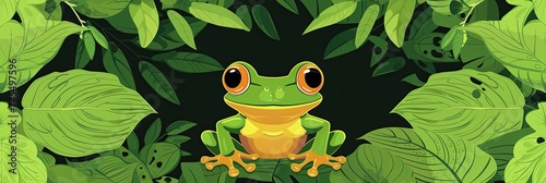 cute frog background