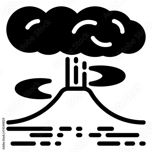 eruption icon, glyph icon style