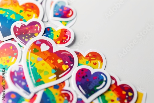 LGBTQ Sticker gripping design. Rainbow need motive swanky diversity Flag illustration. Colored lgbt parade demonstration lilac. Gender speech and rights creative genius