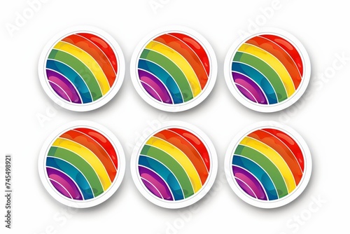 LGBTQ Sticker true love design. Rainbow swanky motive love inclusion diversity Flag illustration. Colored lgbt parade demonstration learner. Gender speech and rights violet