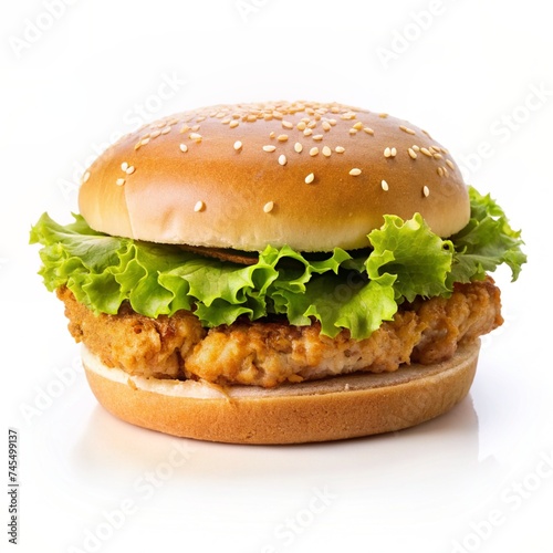 hamburger isolated on a white background