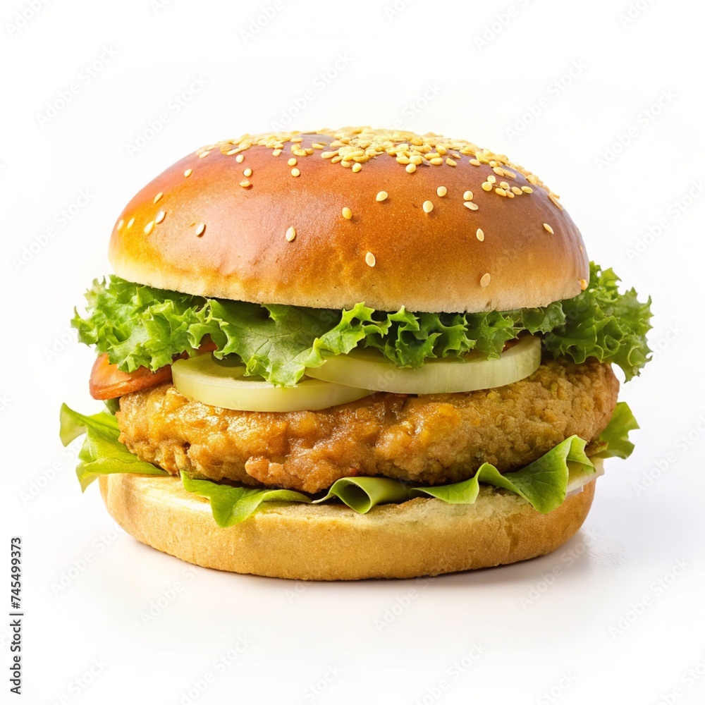 hamburger isolated on a white background hamburger isolated on a white background