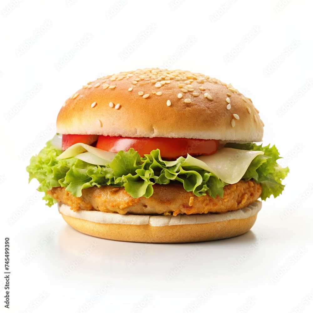 hamburger isolated on a white background hamburger isolated on a white background