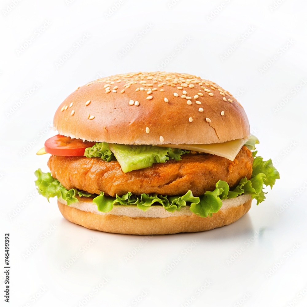 hamburger isolated on a white background hamburger isolated on a white background