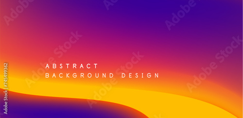 Abstract vector backdrop with fluid, geometric elements. Harmonious blend of form and color, evoking dynamic and captivating visual landscape for wallpaper, banner, background, landing page