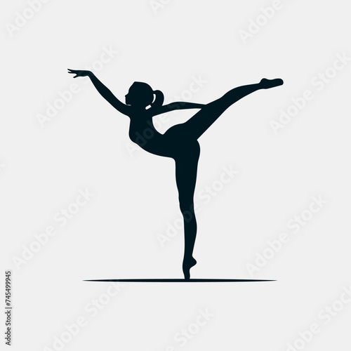 flat design gymnast silhouette design vector illustration