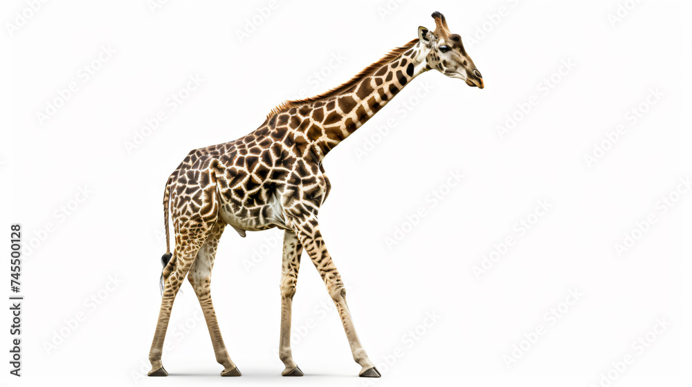 Naklejka premium giraffe isolated on white