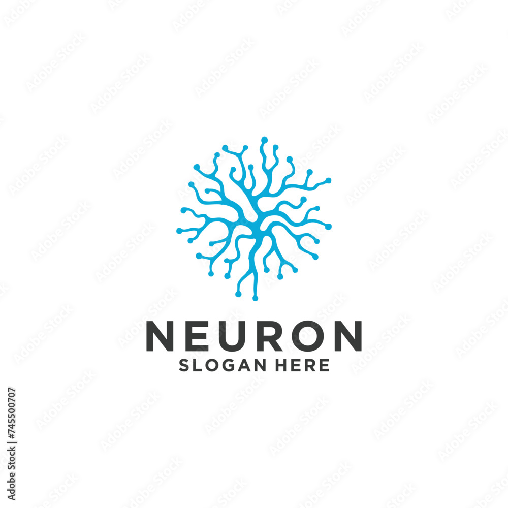 Human Neuron Logo Design, Symbol Vector Human Neuron Logo Design, Symbol Vector