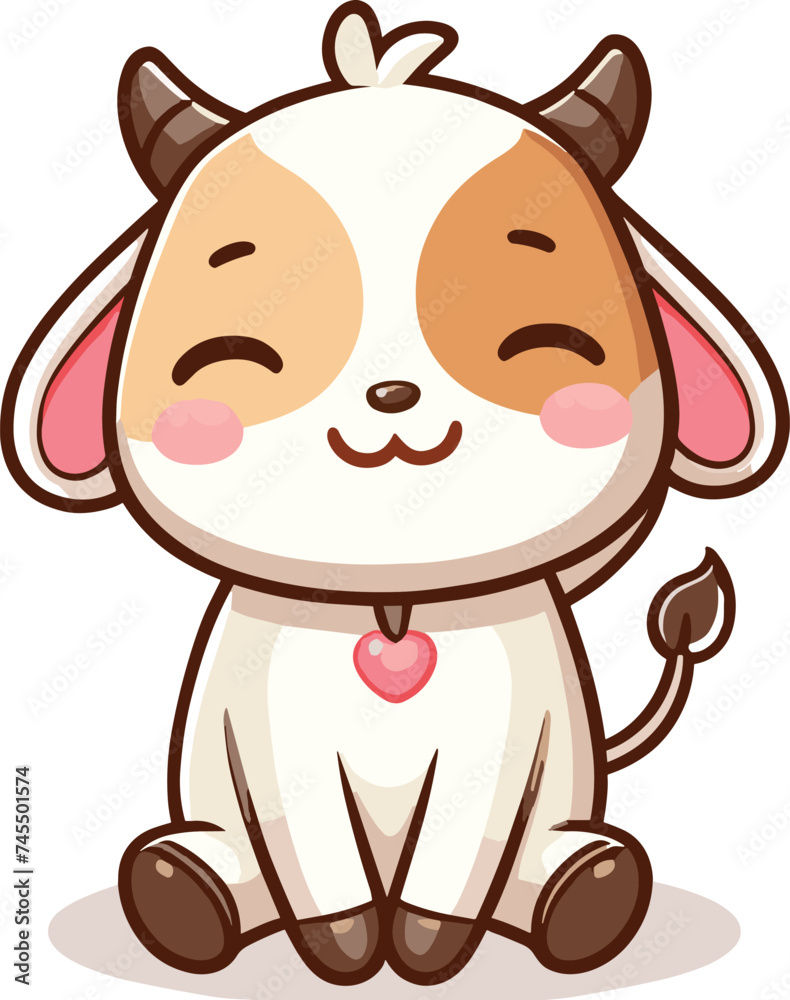 Fototapeta premium cute funny animal cartoon vector on white background 