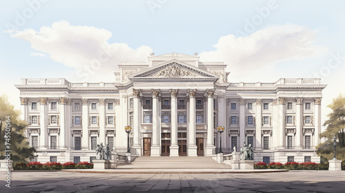 neoclassical grandeur building photo
