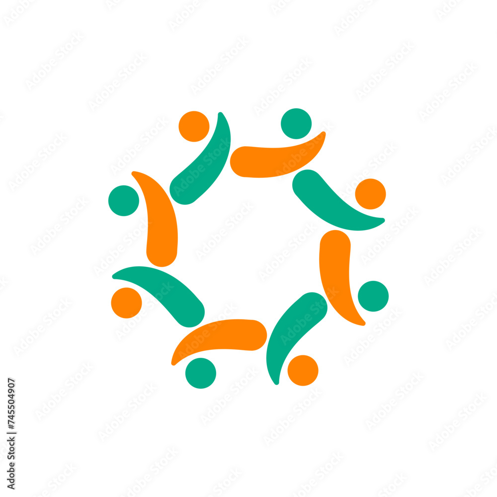 together unity logo people icon vector illustration eps together unity logo people icon vector illustration eps